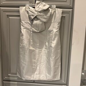 Size 12, J. crew strapless cocktail dress. Champagne color.